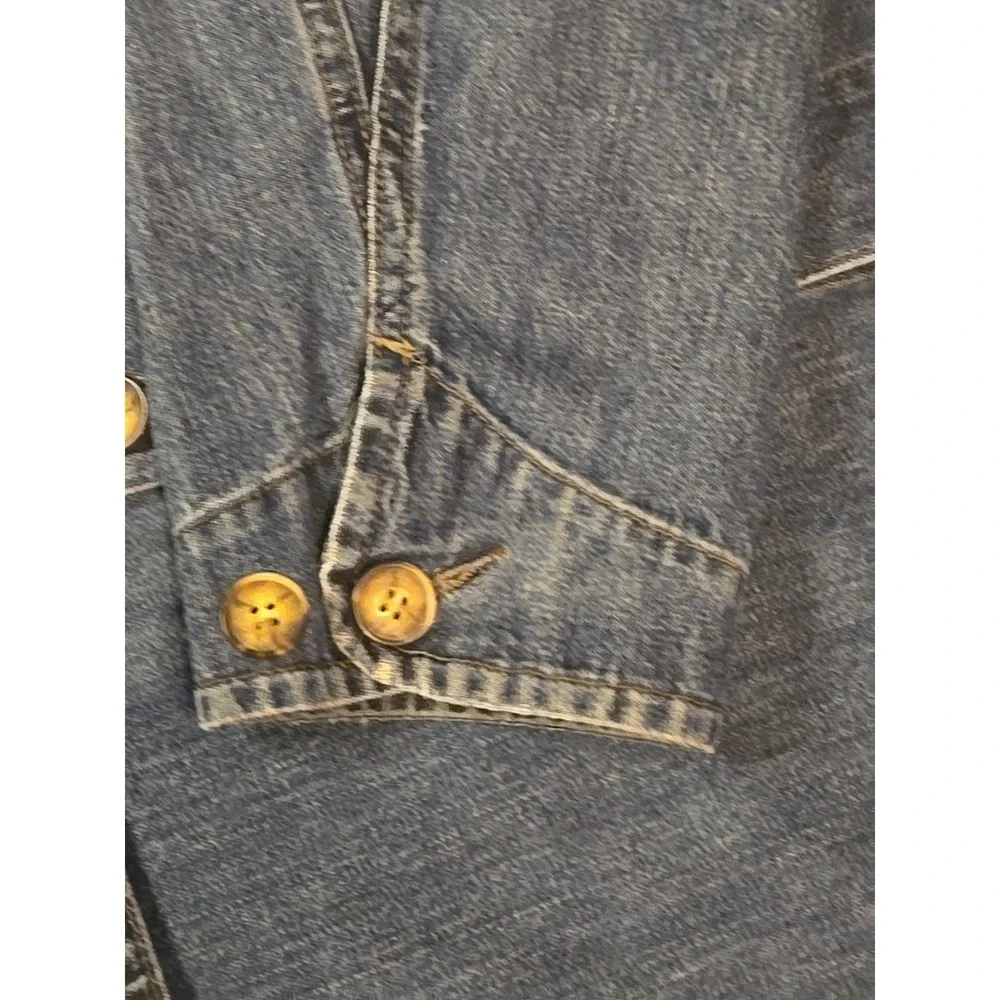 Vtg French Dressing FDJ Denim Jacket Womens 14 Paris Keystone Made In Canada 90s